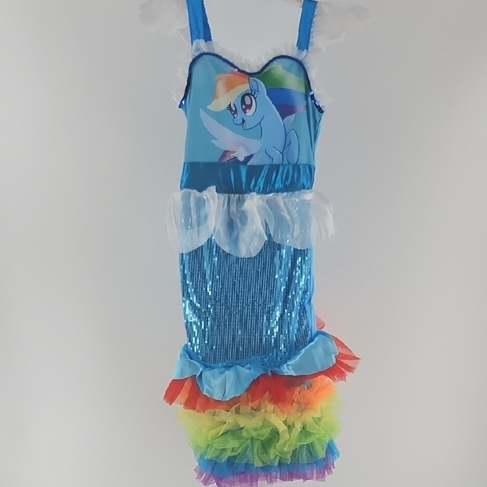 Rainbow Dash Kids Costume -  Blue and Rainbow PONY MOVIE 3 Piece